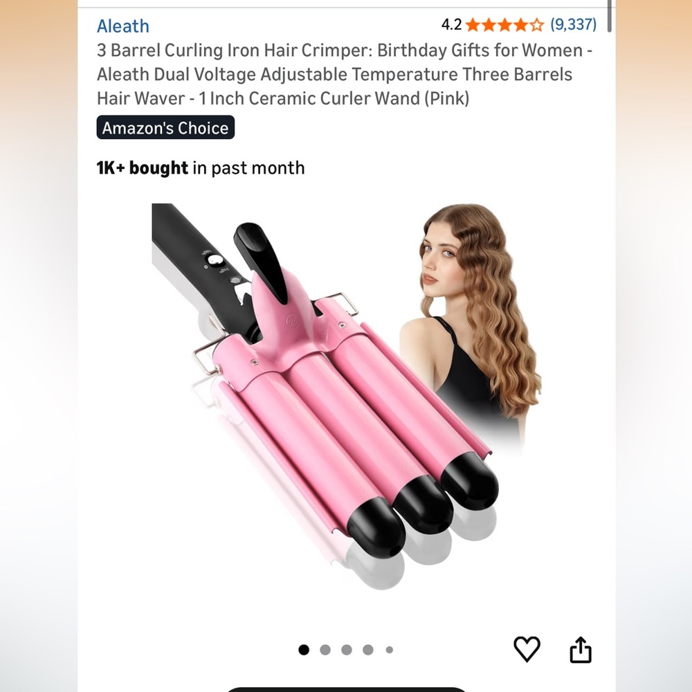 Pink Hair Crimper - never used